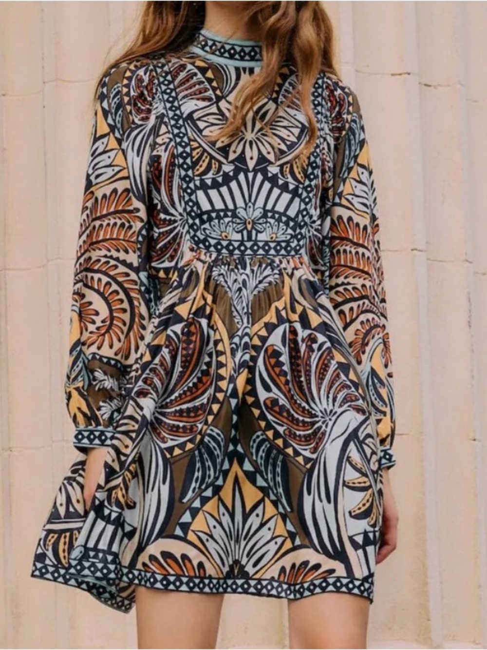 FARM Rio Black & Cream Printed Dress with Graphic Logo